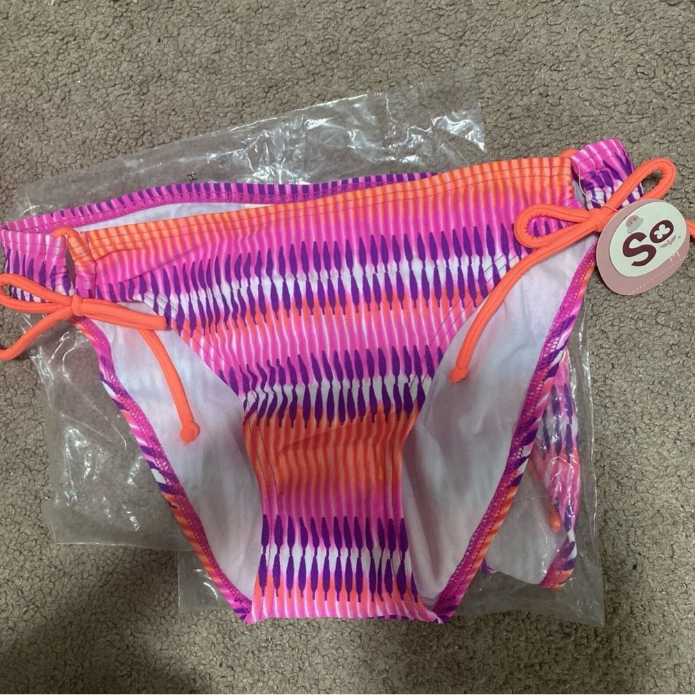 SO Girls' Vibrant Pink and Purple Bikini Bottom